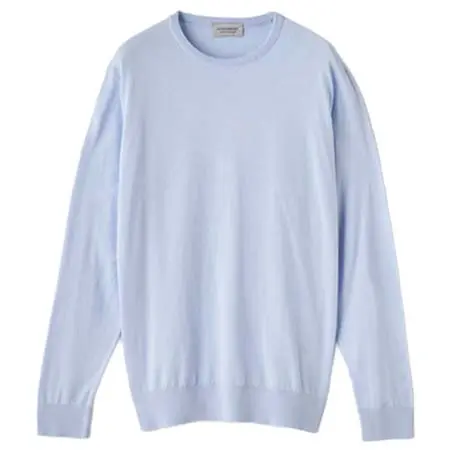 JOHN SMEDLEY(ジョンスメドレー) クルーネック長袖コットンニットプルオーバー | DAVID | 30G MODERN FIT