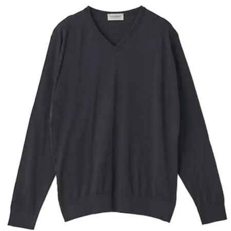 JOHN SMEDLEY(ジョンスメドレー) Ｖネック長袖コットンニットプルオーバー | OSMOND | 30G MODERN FIT