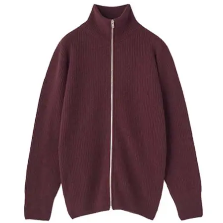 JOHN SMEDLEY(ジョンスメドレー) ［Eco Cashmere］カシミヤ混 フルジップスタンドネック長袖ドライバーズニットジャケット | MALLAM | 7G