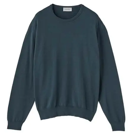 JOHN SMEDLEY(ジョンスメドレー) コットン クルーネックニットプルオーバー | S4888 | 24G MODERN FIT