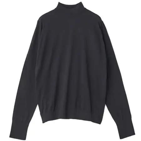 JOHN SMEDLEY(ジョンスメドレー) 長袖モックネックコットンニットクラシックプルオーバー | OAKDALE | 30G EASY FIT