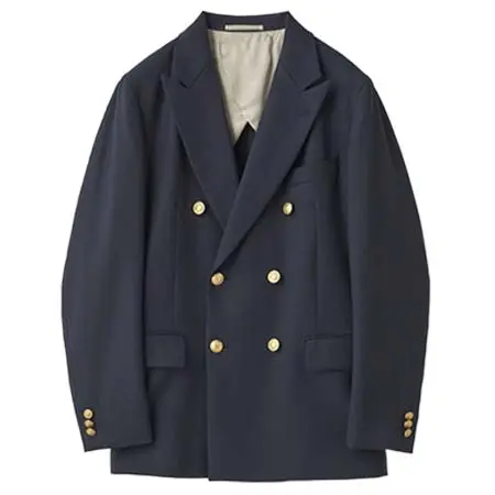 JOHN SMEDLEY(ジョンスメドレー) バーズアイダブルブレストジャケット ｜FJ251  L03620FJ251_ネイビー