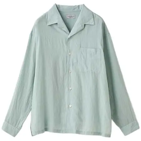 JOHN SMEDLEY(ジョンスメドレー) リヨセルラミー長袖ワンピースカラーシャツ ｜FB261  L03620FB261_サックス