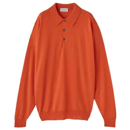 JOHN SMEDLEY(ジョンスメドレー) 長袖ニットポロシャツ | KNOLL | 30G MODERN FIT