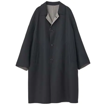 JOHN SMEDLEY(ジョンスメドレー) ウールダブルクロス バルマカーンコート ｜FC214  L03580FC214_ブラック