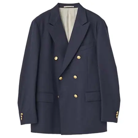 JOHN SMEDLEY(ジョンスメドレー) SUPER120’s サキソニー ダブルブレストジャケット｜FJ209  L03580FJ209_ネイビー