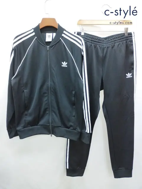 adidas アディダス ジャージ セットアップ 2XO ブラック ポリエステル100%