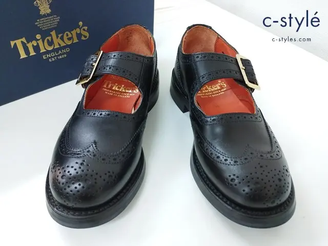 Tricker’s トリッカーズ レザーシューズ 4 ブラック Mary Jane L6011 レディース