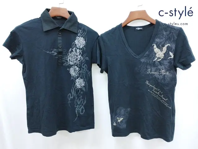 TORNADO MART トルネードマート Tシャツ ポロシャツ M ブラック 綿100％ 計2点