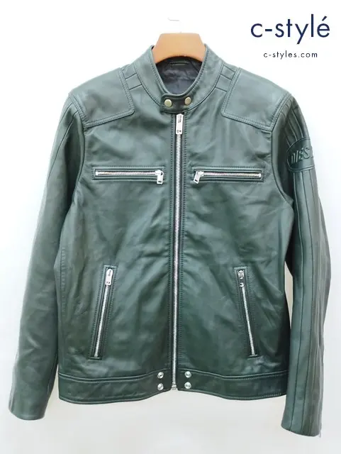 DIESEL ディーゼル ライダースレザージャケット L ブラック系 00S6Z1-L BOY-0TAUH 羊革