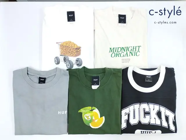 HUF ハフ Tシャツ L 半袖 プリント コットン100% 計5点