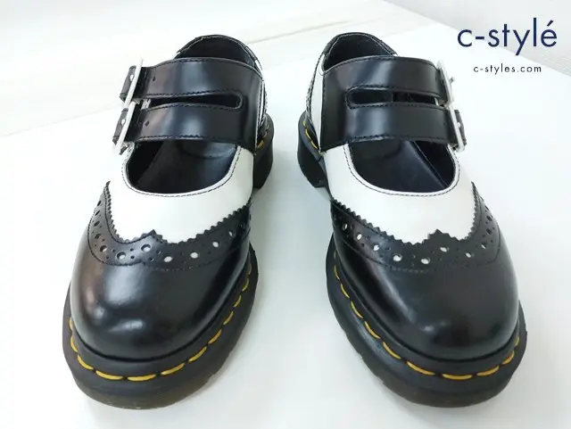 Dr.Martens ドクターマーチン メリージェーン UK3 ブラック×ホワイト ADENA II AW006 CK 04 R レディース