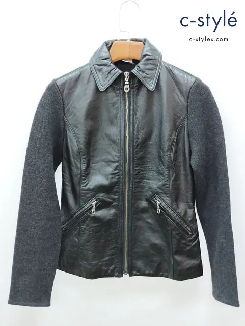 YOSHIYUKI KONISHI ヨシユキコニシ レザージャケット 1（S ） ブラック レディース