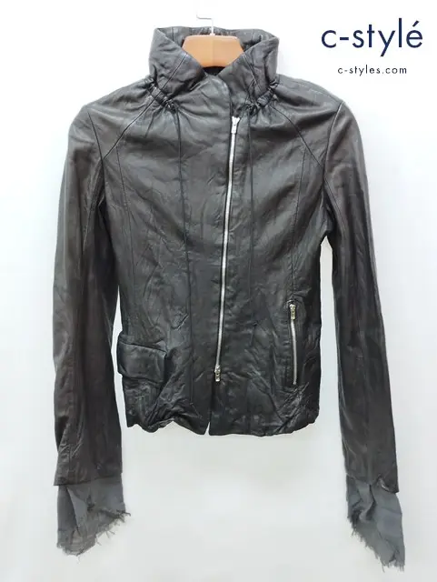 bajra バジュラ レザージャケット S ブラック 85FL03 レディース