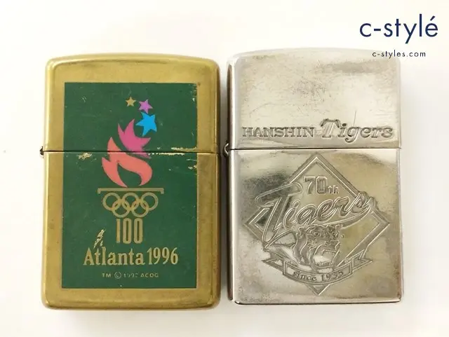 ZIPPO ジッポー オイルライター Atlanta 1996 ゴールド系 ’95 阪神タイガース 70th シルバー ’05
