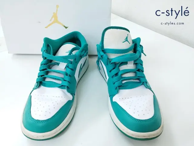 NIKE ナイキ スニーカー 26.5cm グリーン×ホワイト WMNS AIR JORDAN 1 LOW DC0774-132