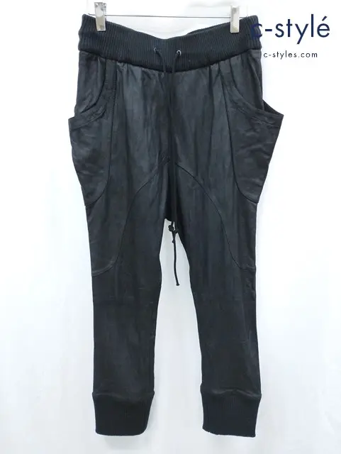 bajra バジュラ レザーパンツ 0 ブラック 97FL10 山羊革 ウエストゴム