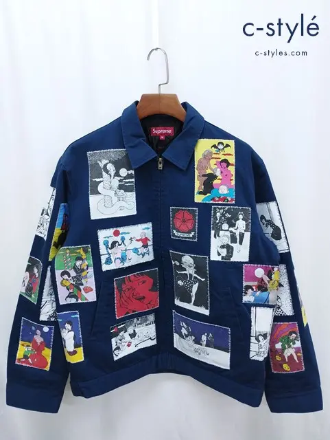 Supreme×Toshio Saeki シュプリーム×佐伯俊男 ジャケット M ネイビー系 ワッペン