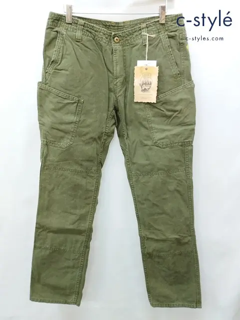 GRIP SWANY グリップスワニー ワークパンツ M カーキ 綿100%