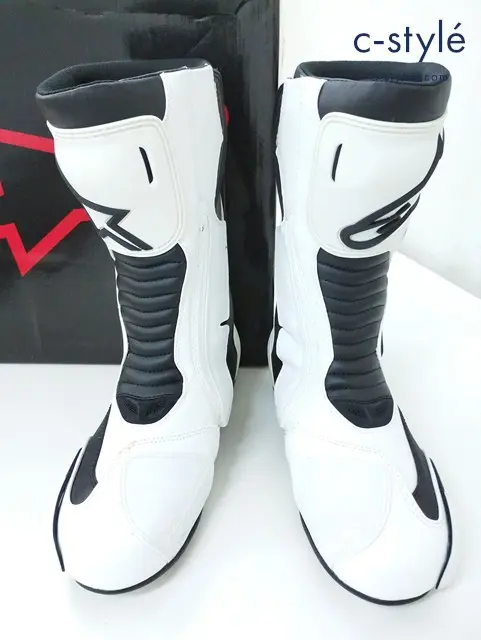alpinestars アルパインスターズ レーシングブーツ 26cm ホワイト×ブラック SM5 バイク用品