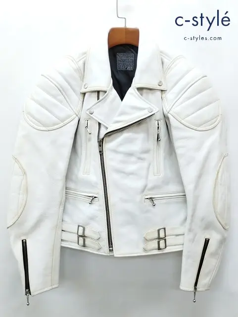 KADOYA カドヤ ライダースジャケット LL ホワイト レザー