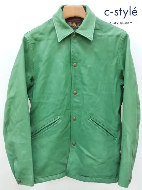 HYSTERIC GLAMOUR ヒステリックグラマー レザージャケット L グリーン 0243LB02