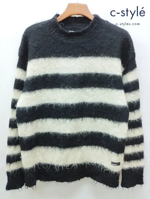 NEIGHBORHOOD ネイバーフッド セーター M ブラック×ホワイト ウール100%