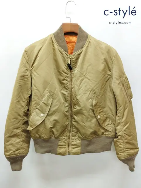 GREENBRIER グリーンブライヤー ジャケット M ベージュ系 USA製 MA-1 リバーシブル