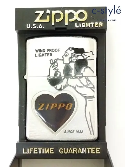 ZIPPO ジッポー オイルライター Windy Girl 液晶 色が変わる! シルバー ’93 ウィンディガール