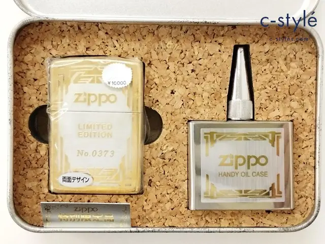ZIPPO ジッポー オイルライター ライター&ハンディオイル ケースセット ゴールド ’93