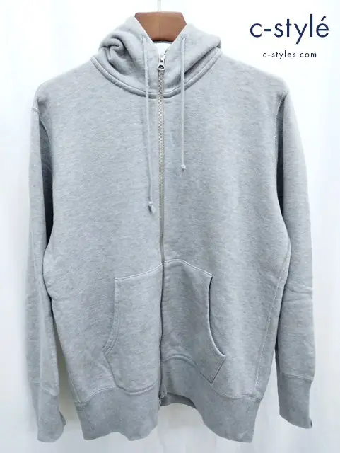 LOOPWHEELER ループウィラー ジップパーカー L グレー 綿100％