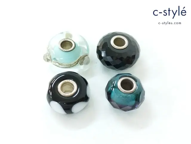 TROLLBEADS トロールビーズ ガラスビーズ 天然石 計4点
