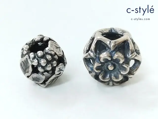 TROLLBEADS トロールビーズ ビーズ シルバー フラワー 925 計2点