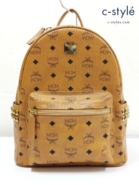 MCM エムシーエム リュック ブラウン系 ロゴ 革