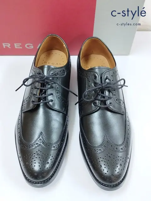 REGAL リーガル レザーシューズ 26.5cm ブラック ウイングチップ エアローテーションシステム 05KR