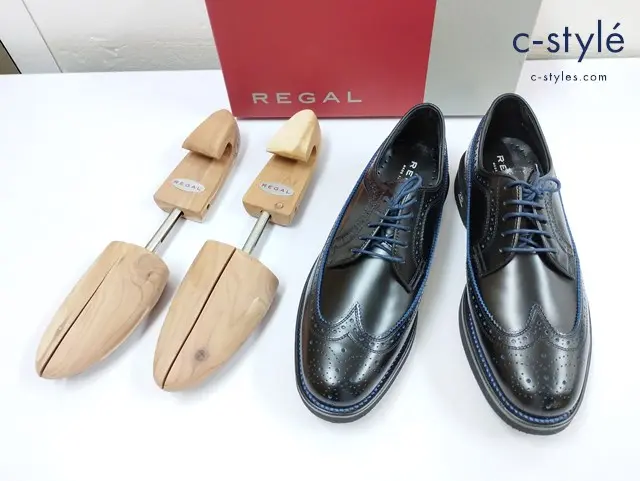 REGAL リーガル レザーシューズ 26cm ブラック ウイングチップ W20B シューツリー付き