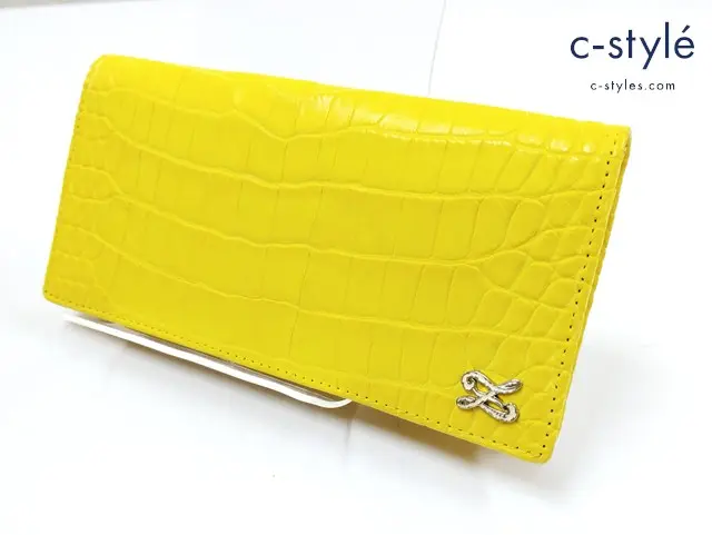 ZELE-PARIS ゼルパリ 長財布 イエロー クロコダイル HL-6636-CR