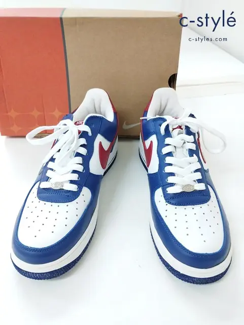 NIKE ナイキ スニーカー 27.5cm ホワイト×ブルー AIR FORCE 1 LOW 306353-164