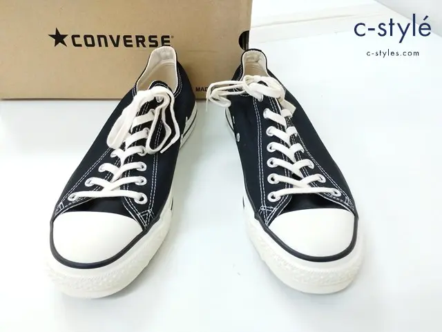 CONVERSE コンバース スニーカー 9 ブラック 日本製 CANVAS ALL STAR J OX 3MH01