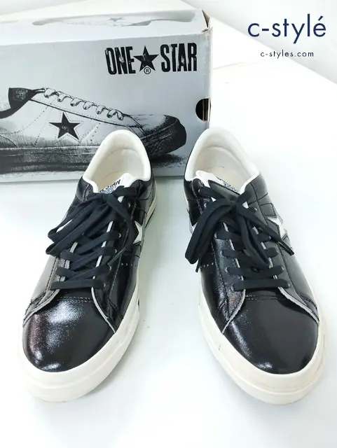CONVERSE コンバース スニーカー 27.5cm ブラック ONE STAR ENAMEL-LEATHER OX 1C014