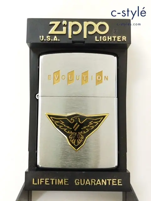 ZIPPO ジッポー オイルライター EVOLUTION オートクチュール シルバー ’95 メタル貼