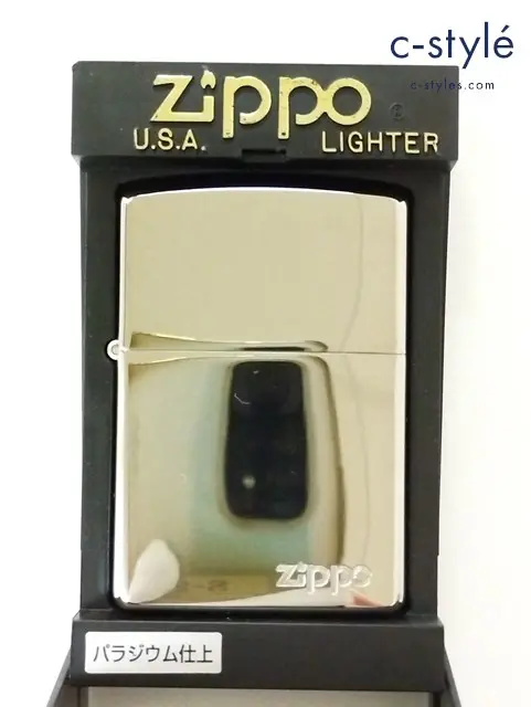 ZIPPO ジッポー オイルライター ロゴ パラジウム仕上 シルバー ’98