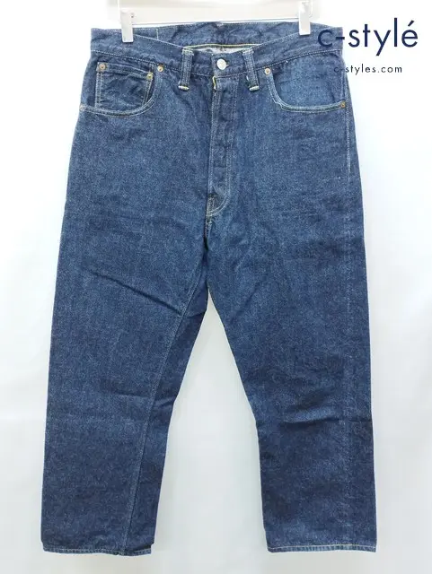 WAREHOUSE ウェアハウス デニムパンツ 34 インディゴ コットン100% ボタンフライ