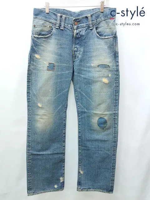 anachronorm アナクロノーム デニムパンツ 34 インディゴ 綿100% 日本製 ボタンフライ