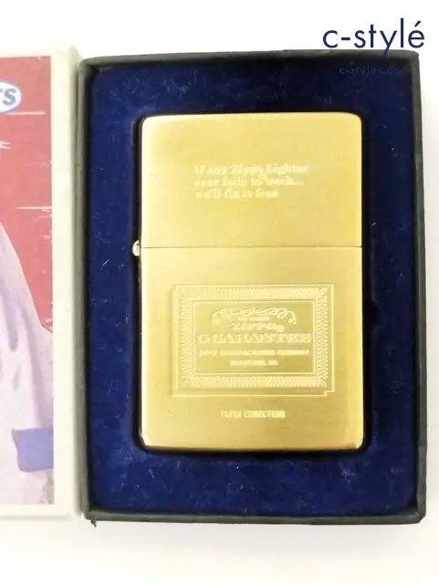 ZIPPO ジッポー オイルライター イタヤ・コレクション GUARANTEE ソリッドブラス ゴールド ’93