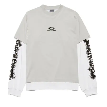 BALENCIAGA(バレンシアガ) ハイブリッド ダブルtシャツ 871497TUVD51410