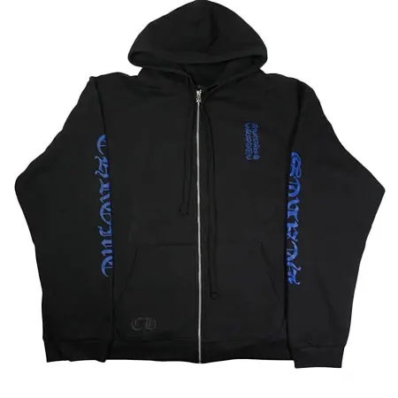 CHROME HEARTS(クロムハーツ) 袖ロゴプリント [サーマルジップパーカー]