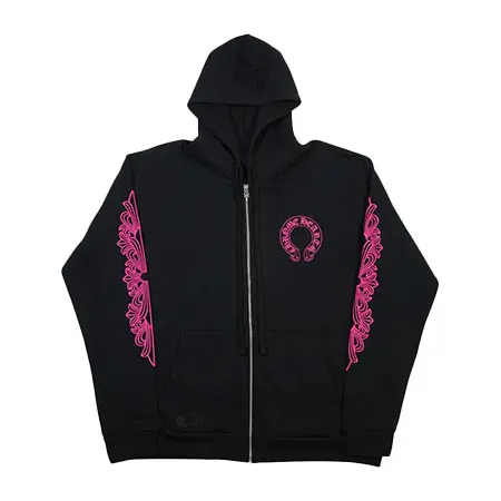 CHROME HEARTS(クロムハーツ) 袖フローラルホースシューバックプリント[ジップパーカー] 19629