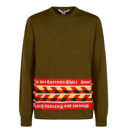 COMME des GARCONS(コムデギャルソン) ストライプパネル セーター N002W254