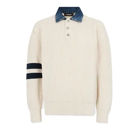 DSQUARED2(ディースクエアード) セーター デニム＆ストライプ S74HA1629D13185961